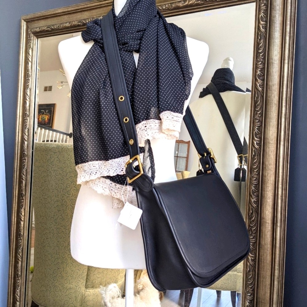 ******SOLD*****NWT Coach Patricia Legacy Flap Crossbody Shoulder Bag Black.